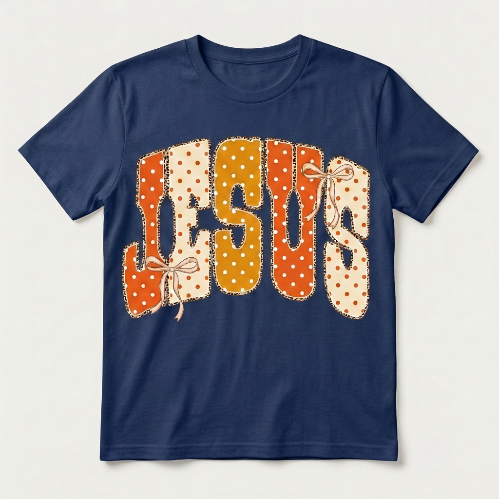 Jesus Polka Dot & Bow T-Shirts – Oh for Crafts Sake